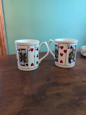 Pair Of Elizabethan Cut for Coffee Bone Chime Cups/Mugs